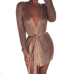 Rose Gold Knit Cardigan